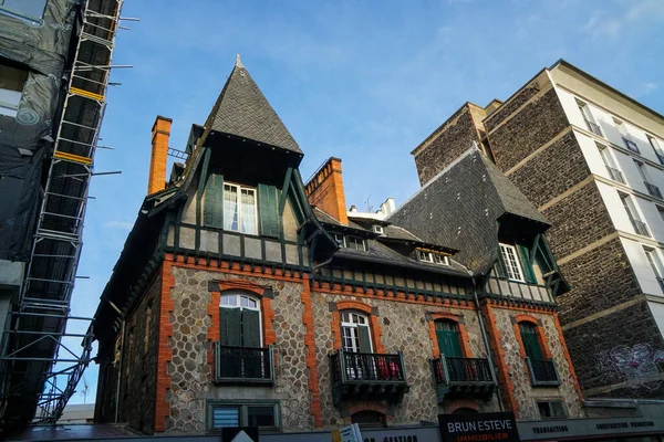 Clermont Ferrand 2020 Haus Typischen Stil Der Auvergne Und Neubauten — Stockfoto