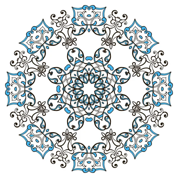 Mandala Dibujado Mano Árabe Indio Islam Estilo Decoración Cultura Otomana — Vector de stock