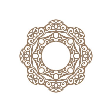 Lazer kesim için dairesel desen. Lazer kesim fotoğraf çerçevesi. Tasarım için dekoratif yuvarlak şablon. 