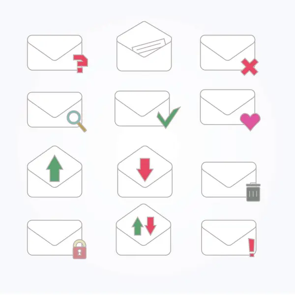 Emoji ya da uygulamalarda kullanmak için zarf simgeleri