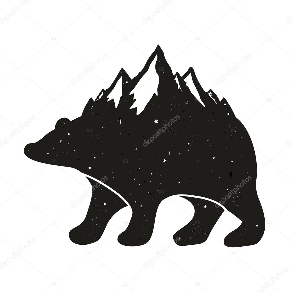 Black and white print design, home decoration poster, emblem template
