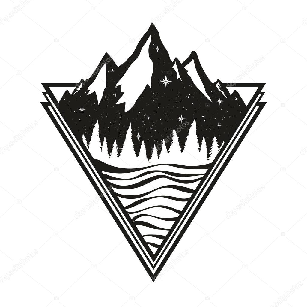 Trendy black and white print design