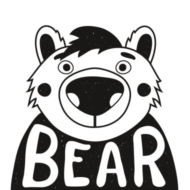 Tipografi poster ile hayvan