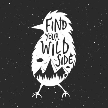 Tipografi poster alıntı - vahşi yan bulmak.