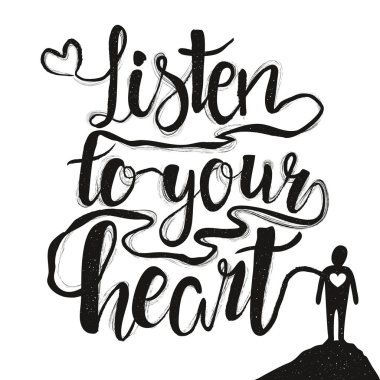 Vintage doku ile tipografi motivasyon posteri