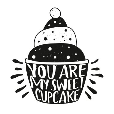 Şık tipografi poster, tek renkli Sevgililer günü tebrik kartı