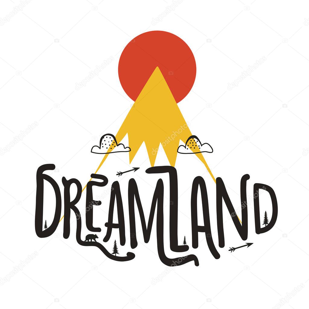 dreamland poster Typography print design