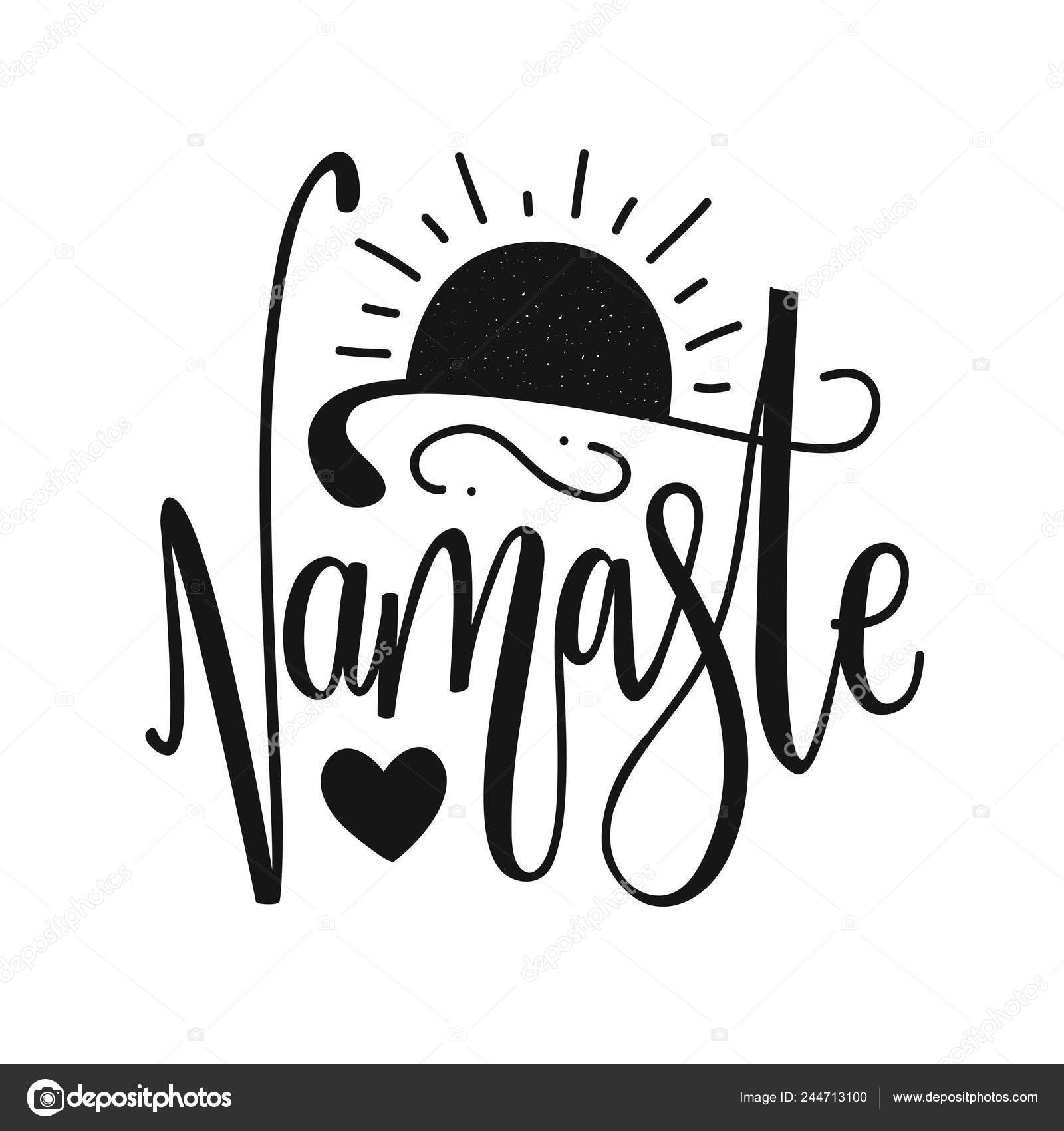 vector illustration heart sun hindi hello word namaste black white stock vector c julymilks 244713100 vector illustration heart sun hindi hello word namaste black white stock vector c julymilks 244713100