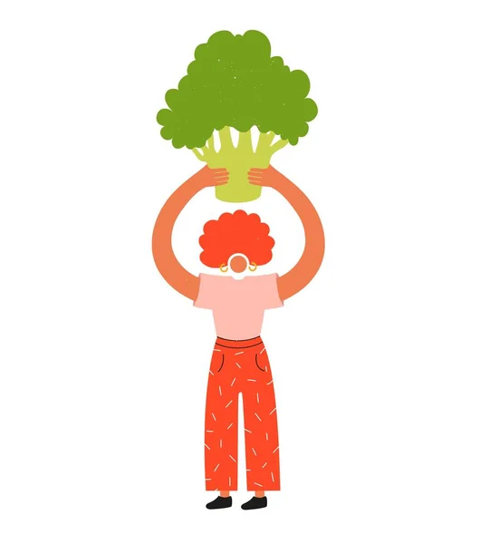 Drôle Impression Abstraite Saine Végétarien Santé Alimentation Concept Art — Image vectorielle