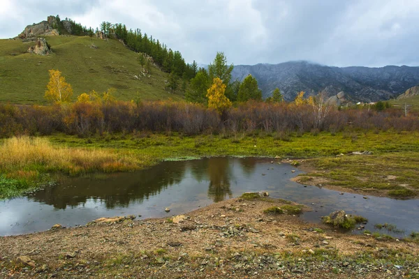 Krajobrazy Widoki Parku Narodowym Gorkhi Terelj Mongolia Jesienny Sezon Mongolii — Zdjęcie stockowe