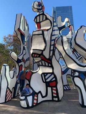 Houston şehir merkezi, TX sanat heykeli 