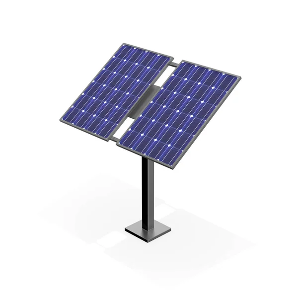 スタンド3Dレンダリング上の太陽電池 — ストック写真