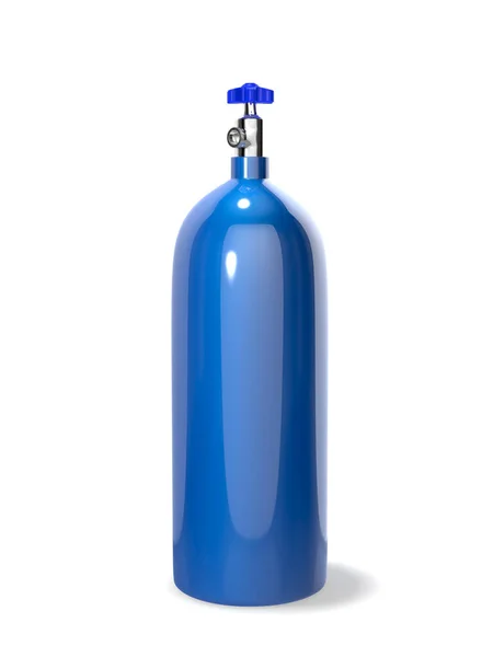 Pojedynczy Cylinder Tlenowy Renderowania — Zdjęcie stockowe