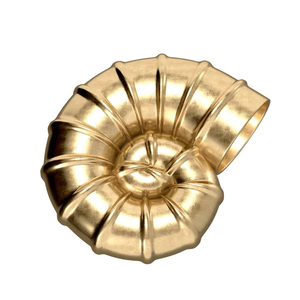 Nautilus Pompilius Metallschale Rendering — Stockfoto