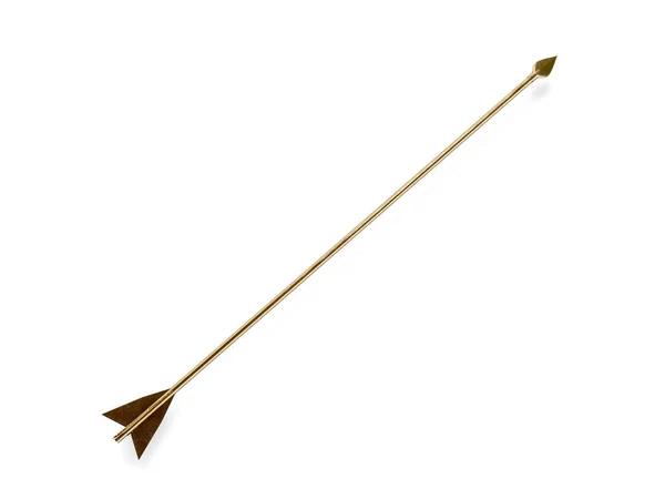 Flecha Medieval Oro Renderizado —  Fotos de Stock