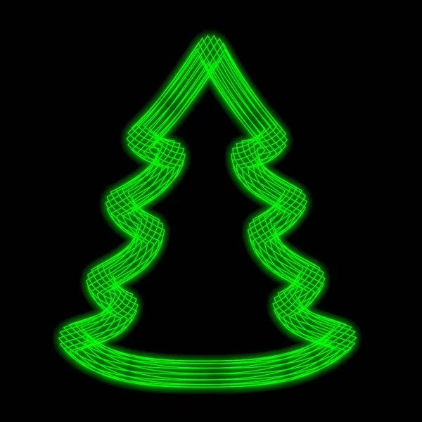 Noel Ağacı Neon Tabelaları Görüntüleme — Stok fotoğraf