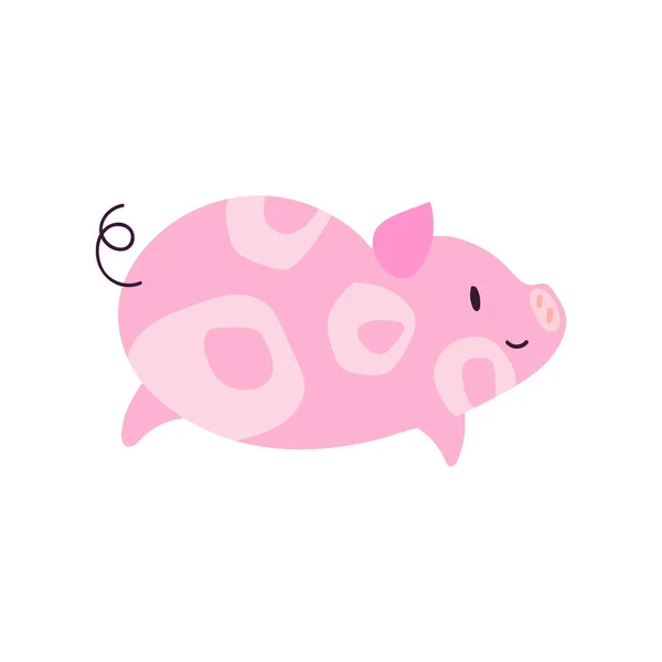 Cute little pig character 2019 symbol — Stock Vector