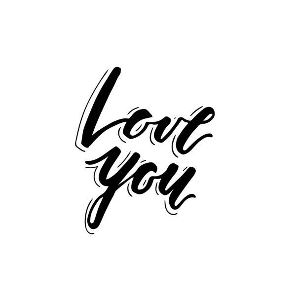 Impression de lettrage Love you — Image vectorielle