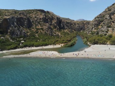 Preveli plajı İHA ile alındı