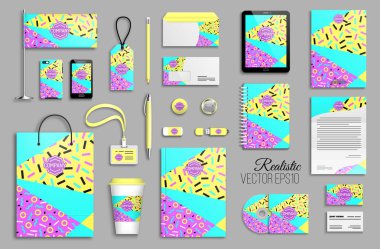 Kurumsal kimlik şablon seti.