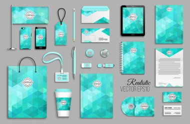 Kurumsal kimlik şablon seti.