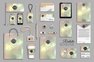 Kurumsal kimlik şablon seti.