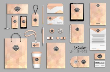 Kurumsal kimlik şablon seti.