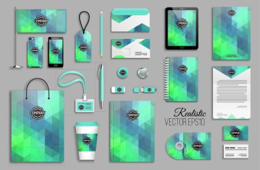 Kurumsal kimlik şablon seti.