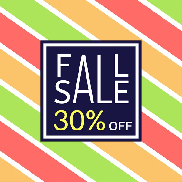 Bright Colorful Autumn Sale Banner — Stock Vector