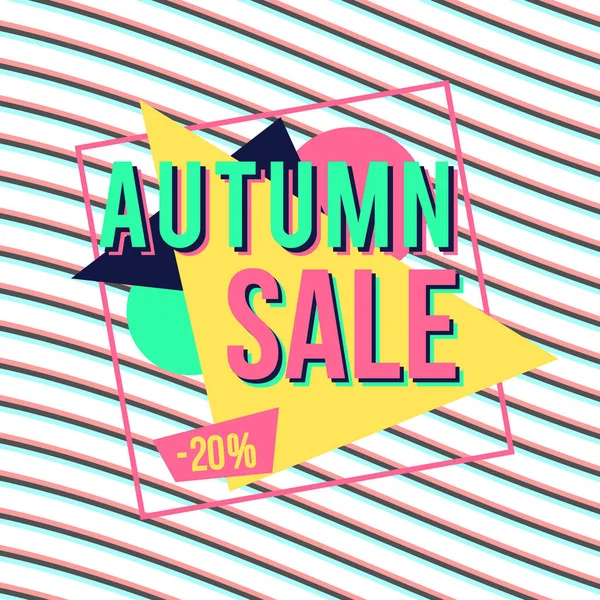 Bright Colorful Autumn Sale Banner — Stock Vector