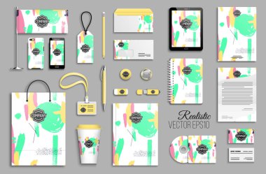 İş Kırtasiye mock-up için kurumsal kimlik şablonu