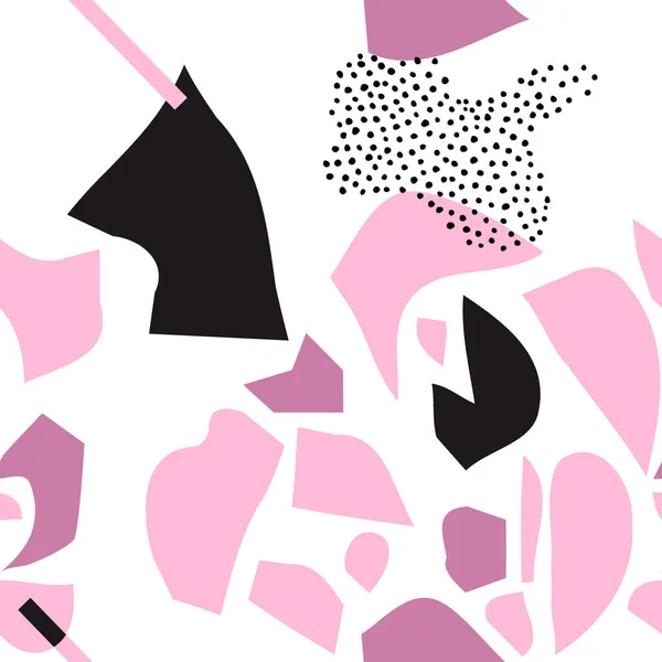 インク ブラシ飾りパステル スカンジナビア シームレス パターン — ストックベクタ