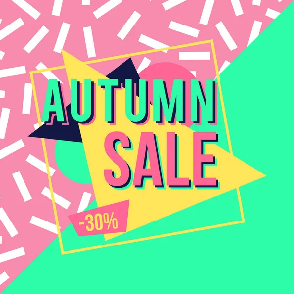 Podzimní prodej banner pro online nakupování s nabídkou slevy — Stockový vektor