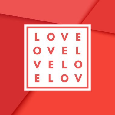 Sevgililer günü romantik, aşk, yaratıcı, yazdırılabilir günlük kaydı tebrik kartı. Arka plan karede orijinal logo. Tasarım afiş, poster, afiş, paket şablon için.