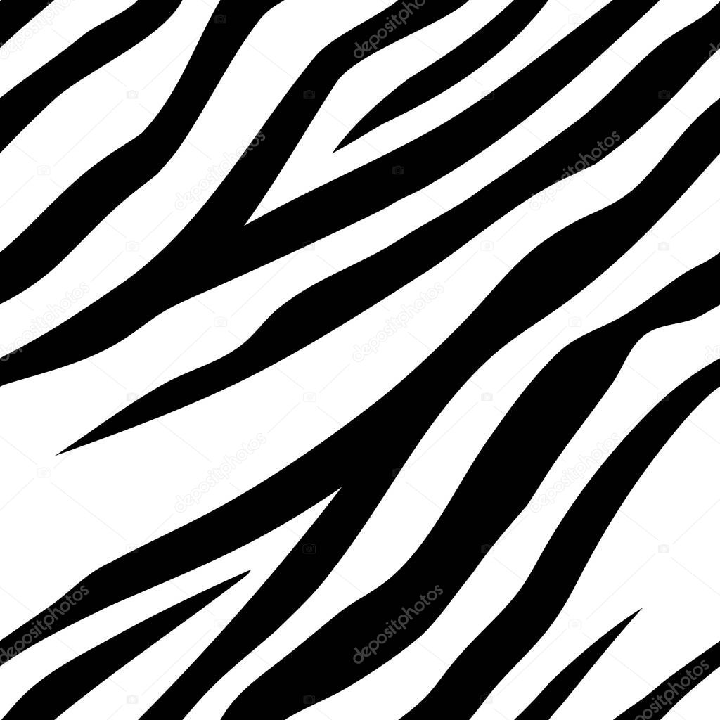 Seamless pattern with zebra or tiger stripes
