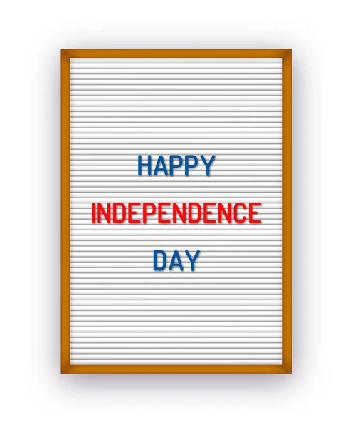Happy USA bağımsızlık günü letterboard tebrik kartı — Stok fotoğraf