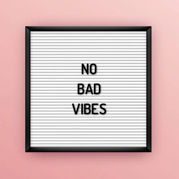 Citação de motivação em letterboard branco quadrado com letras plásticas pretas. Hipster vintage cartaz inspirador — Vetor de Stock