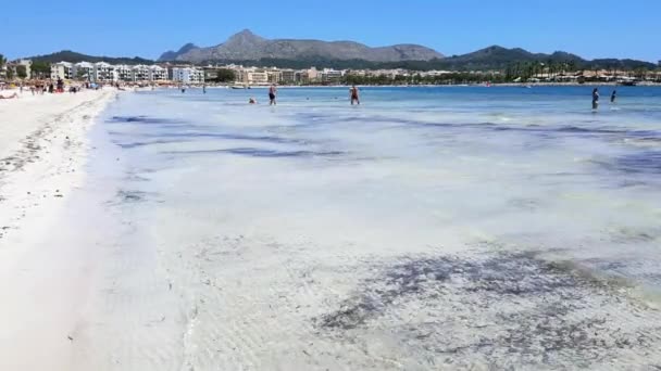Plaży Alcudia Majorka Pobrzeże — Wideo stockowe