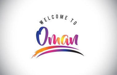 Umman hoş geldiniz iletisinde mor canlı Modern renkler vektör çizim.