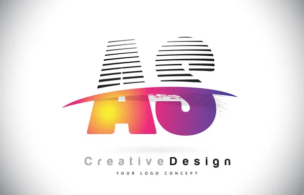 Дизайн Логотипа Буквы Творческими Линиями Swosh Фиолетовой Иллюстрации Вектора Цвета — стоковый вектор