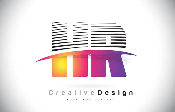 Conception Logo Lettre Avec Des Lignes Créatives Swosh Dans Illustration — Image vectorielle