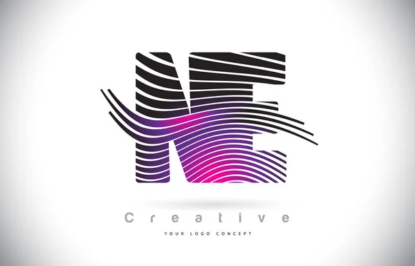 Zebra Textura Letra Logotipo Diseño Con Líneas Creativas Swosh Color — Archivo Imágenes Vectoriales