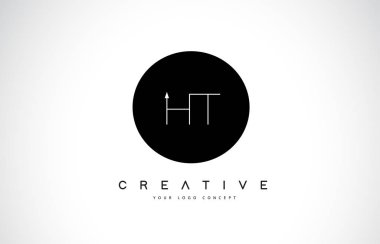 Siyah ve beyaz yaratıcı kutsal kişilerin resmi metin mektup vektör ile HT H T Logo tasarımı.