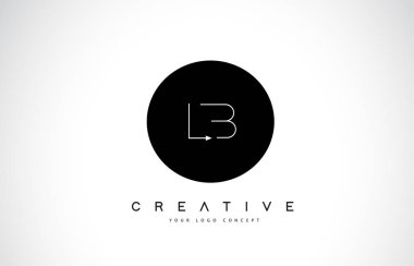 Lb L B Logo tasarımı siyah ve beyaz yaratıcı kutsal kişilerin resmi metin mektup vektör ile.