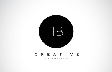 Siyah ve beyaz yaratıcı kutsal kişilerin resmi metin mektup vektör ile TB T B Logo tasarımı.