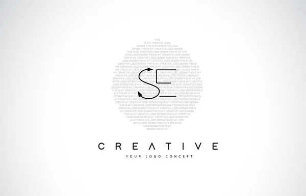Дизайн Логотипу Чорно Білою Креативною Піктограмою Векторна Літера — стоковий вектор