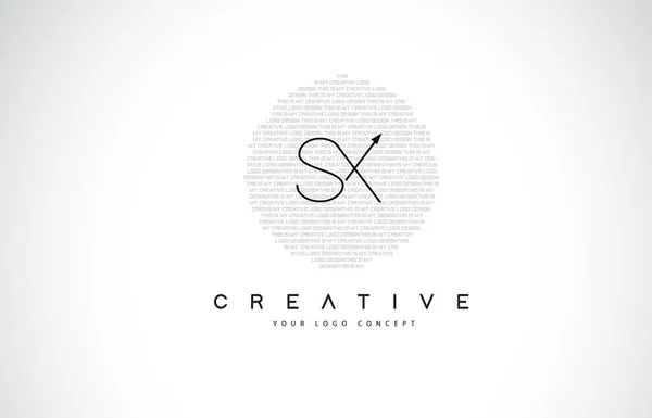 Diseño Del Logotipo Con Vector Letra Texto Icono Creativo Blanco — Vector de stock