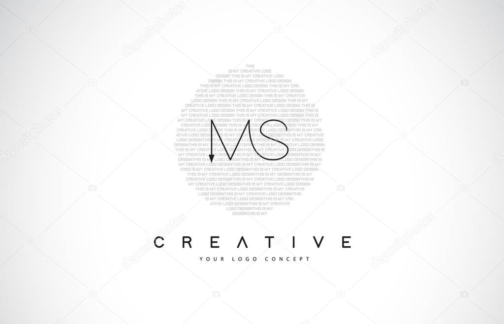Ms M S Logo Design With Black And White Creative Icon Text Letter Vector Premium Vector In Adobe Illustrator Ai Ai Format Encapsulated Postscript Eps Eps Format