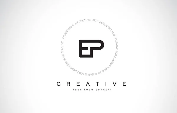 Дизайн Логотипу Чорно Білою Креативною Піктограмою Векторна Літера — стоковий вектор