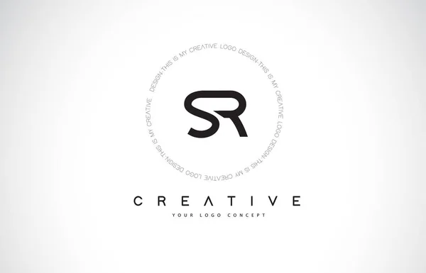 Diseño Logo Con Icono Creativo Blanco Negro Letra Vector — Vector de stock